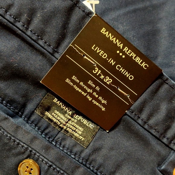 Banana Republic NWT lived in Chino 31x32 slim fit chinos - Picture 4 of 7